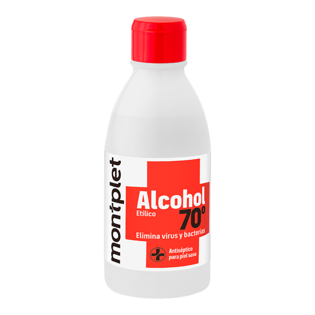 Alcohol 70º 1000ml Antiséptico Montplet para Limpieza y Desinfección de Piel y Superficies