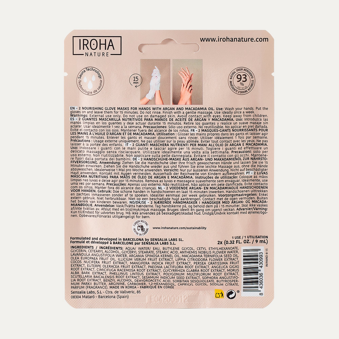 Guantes Mascarilla Nutritivos con Aceite de Argán