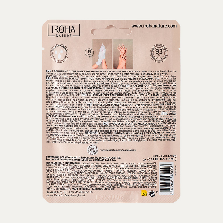 Guantes Mascarilla Nutritivos con Aceite de Argán
