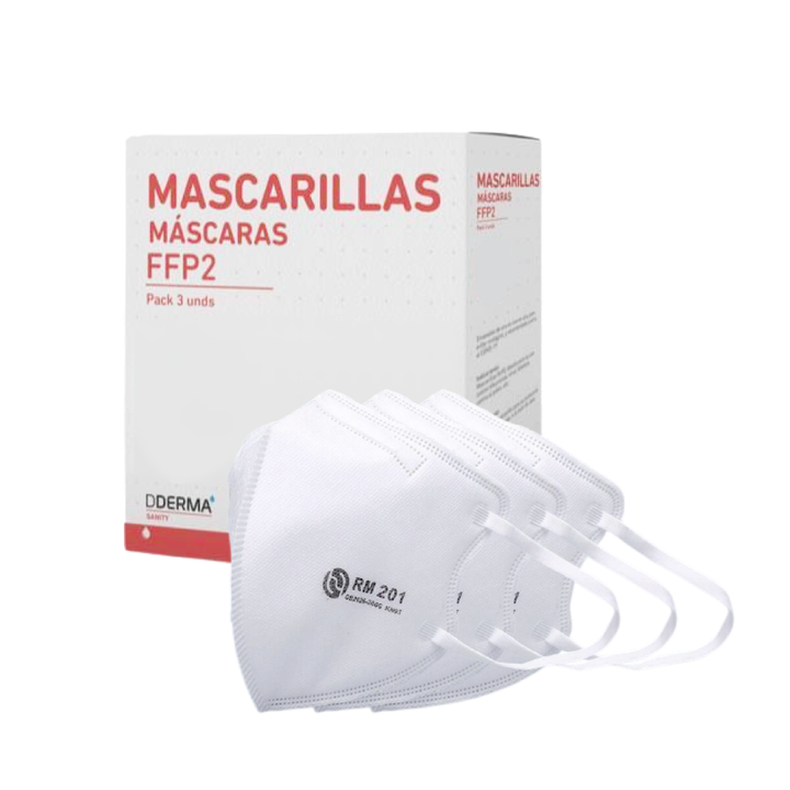 Mascarillas FFP2 Blanca Dderma Sanity 3 Uds Dderma FFP2 Blanca