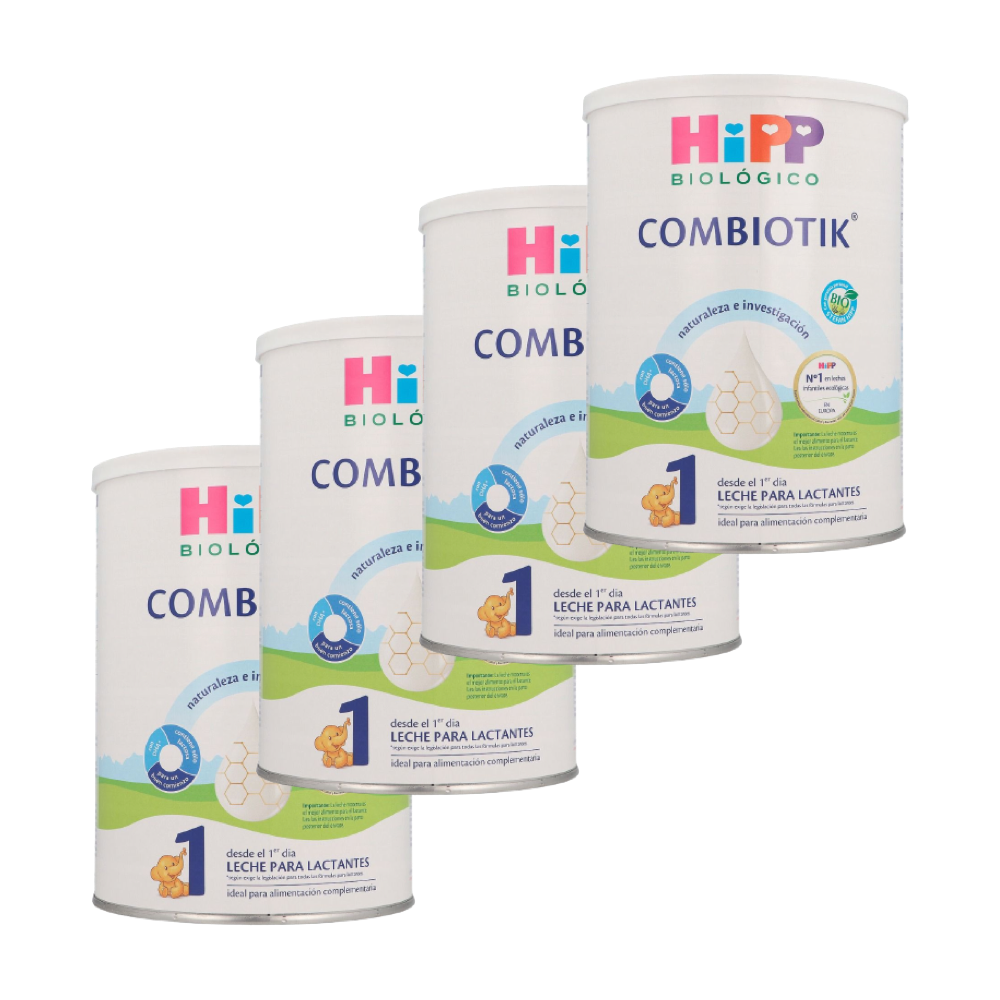 Pack 4 Unidades Leche Hipp Biologico Combiotik 1 800g Lactantes En Polvo