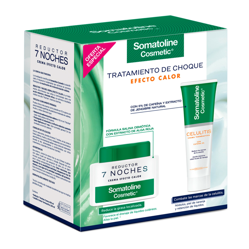 Tratamiento Choque Efecto Calor Crema 400ml Anticelulítico Somatoline Cosmetic