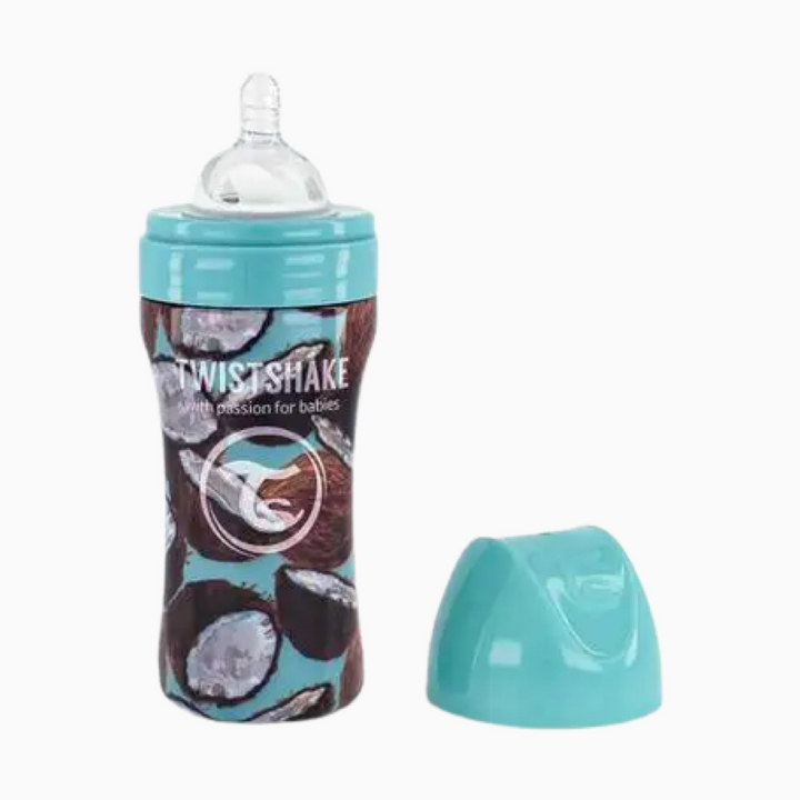 Biberón Acero Anticólico 330ml Estampado Coco Twistshake