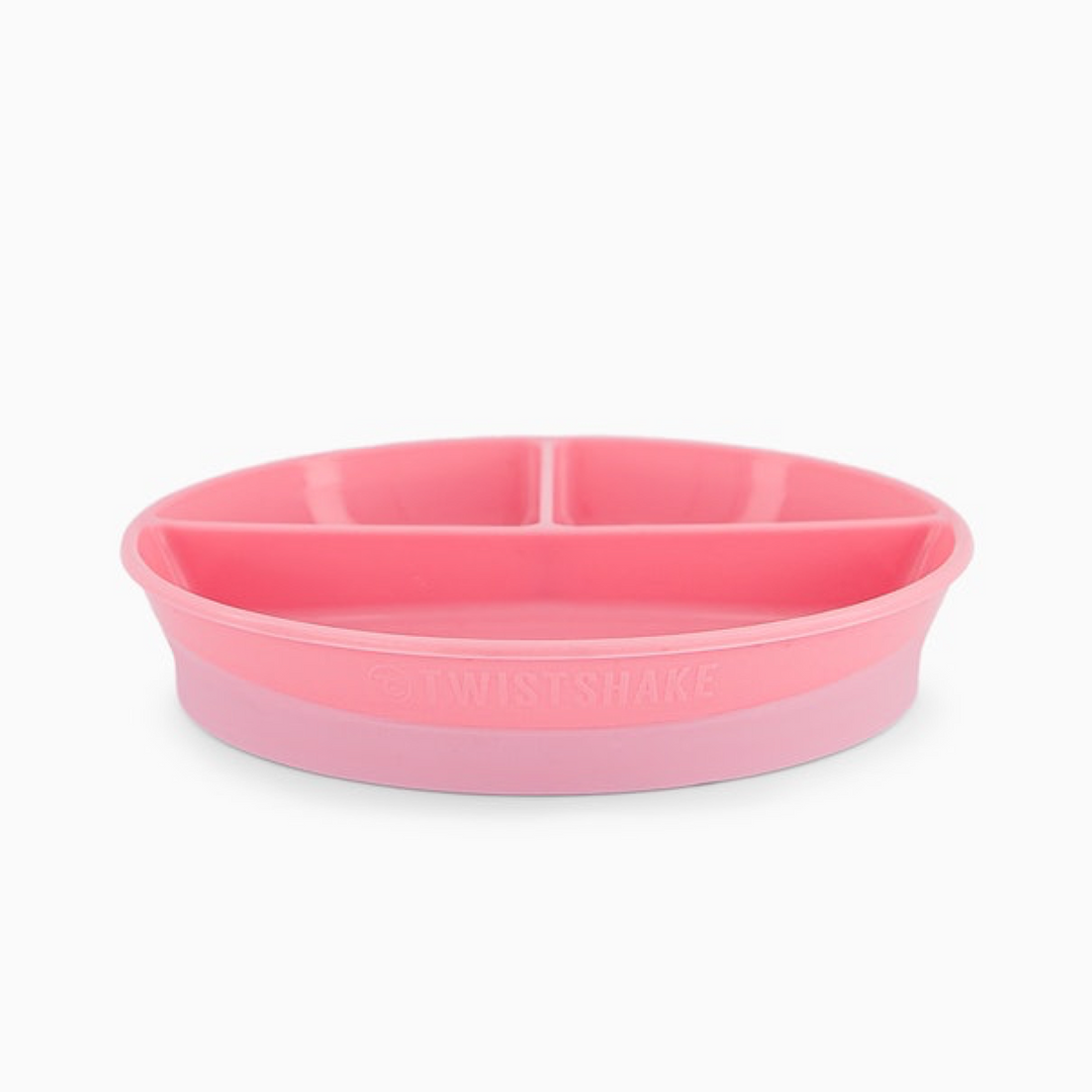 Plato Dividido Twistshake 6+M Rosa Pastel