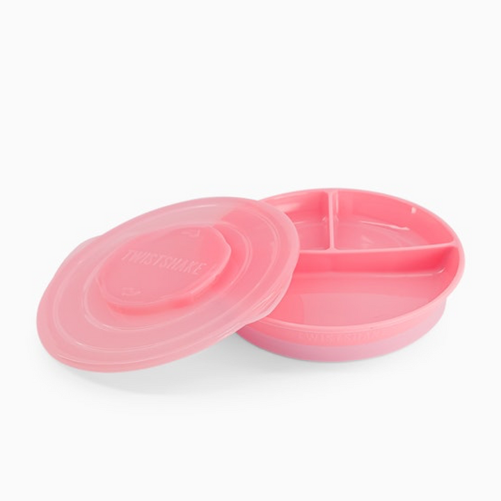 Plato Dividido Twistshake 6+M Rosa Pastel