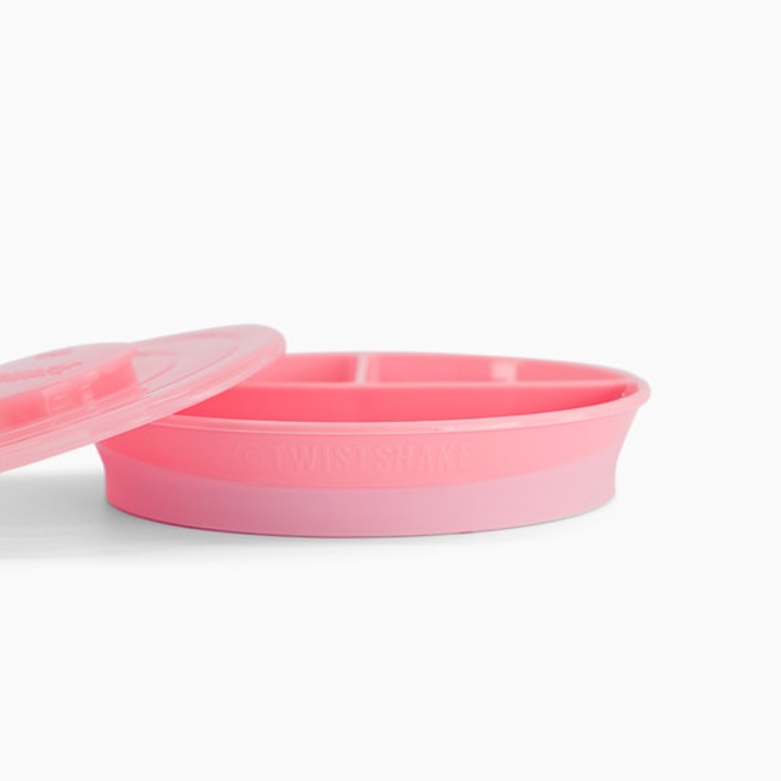 Plato Dividido Twistshake 6+M Rosa Pastel