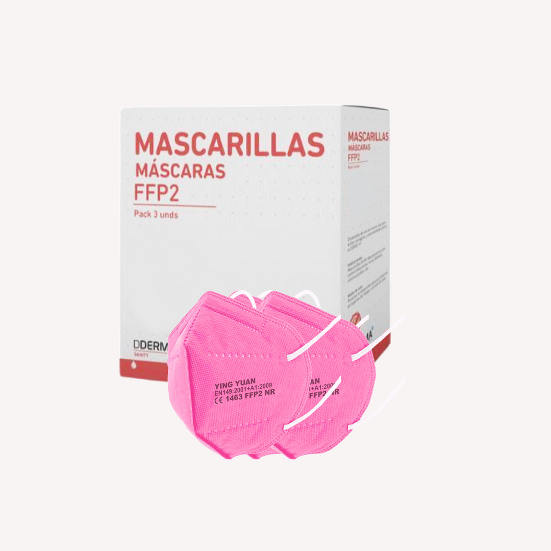 Mascarillas FFP2 Rosa Dderma Sanity 3 Uds