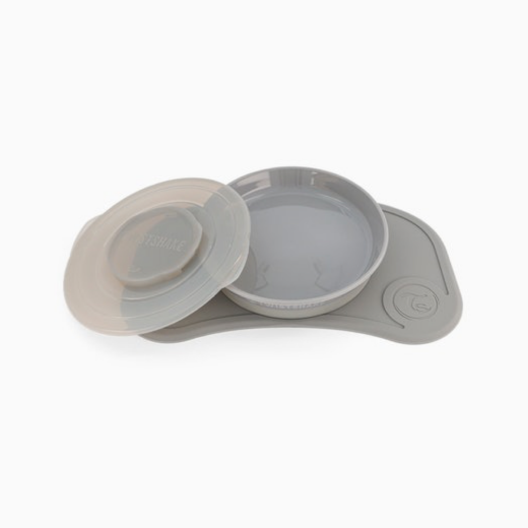 Click-Mat Mini Mantel Ventosa Antideslizante Pastel Gris Twistshake