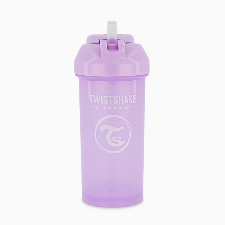 Botella Pajita Straw Cup 360ml 12+M Pastel Morado Twistshake